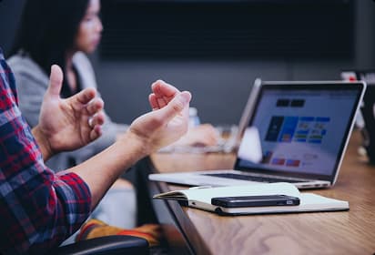 Homeowner consulting discussion
